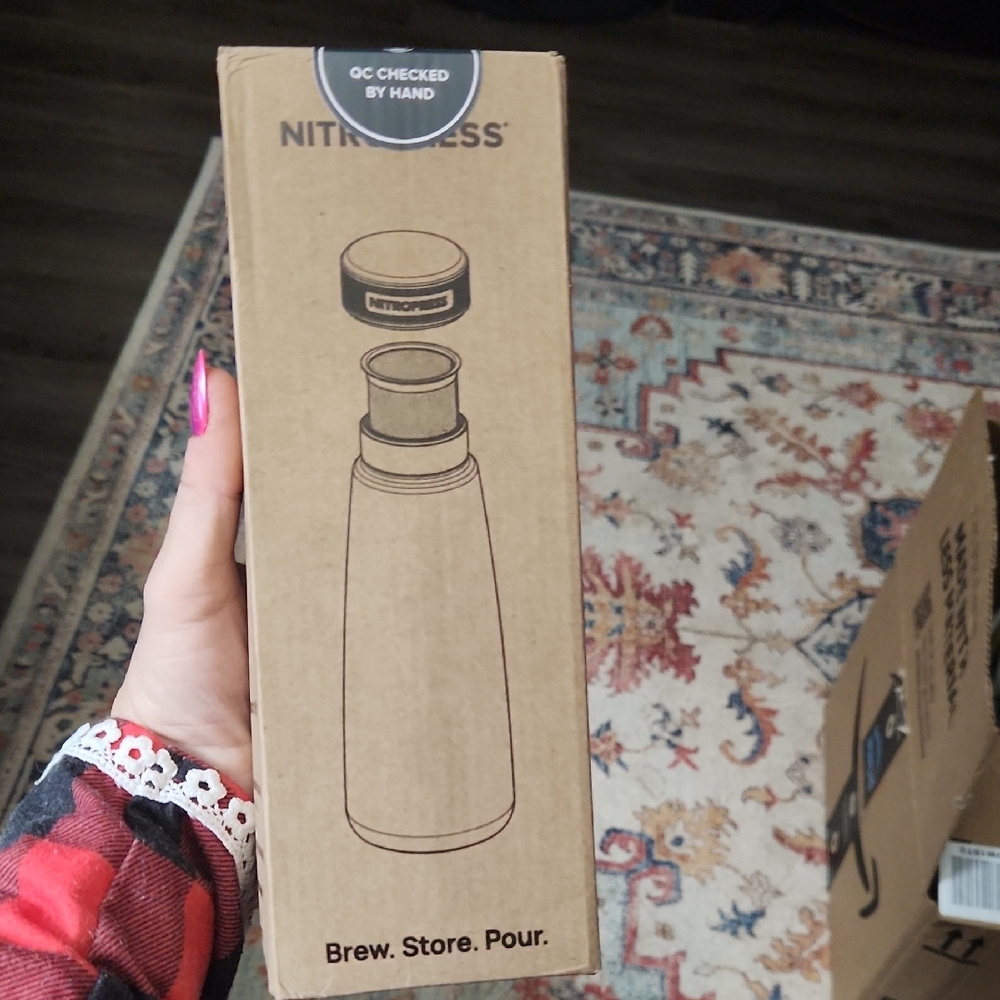 Silver and Brown Coffee Bottle - Picture 3 of 9